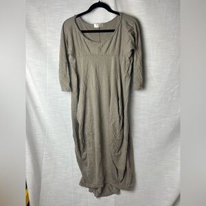 Made in Italy Tunic Muumuu Cotton Maxi Dress Grey - Women’s L